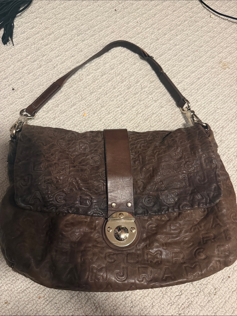 Vintage Marc Jacob’s Brown Embossed Leather Shoulder Bag